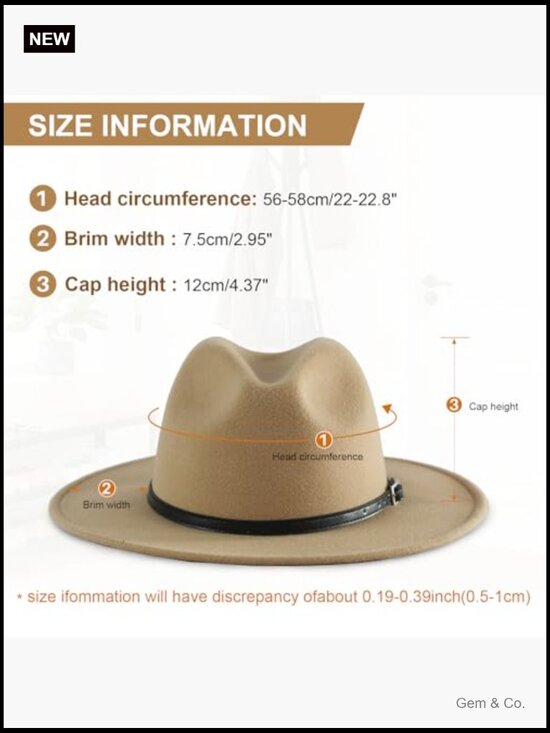 Classic Wool Felt Fedora Hat with Belt Buckle Bucket Hat main image 5